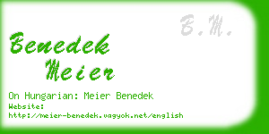 benedek meier business card
